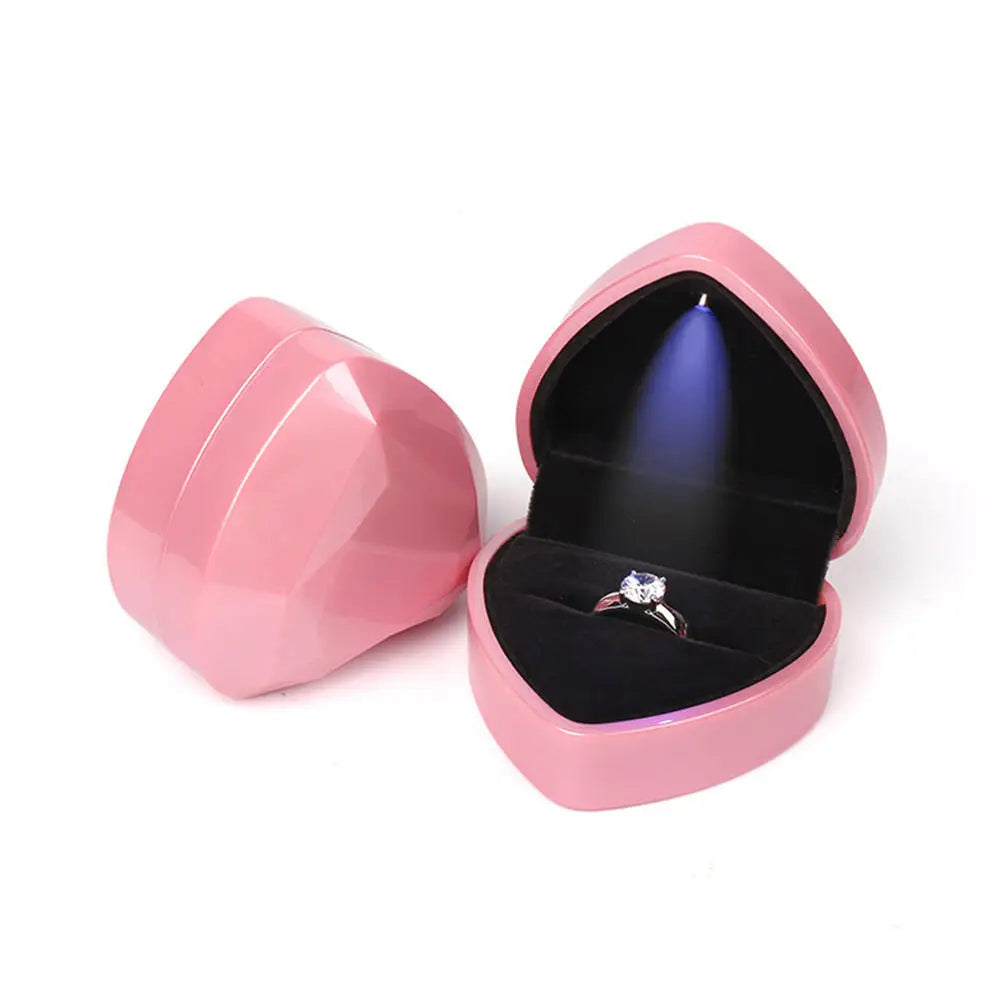 1 Pcs LED Jewelry Ring Box