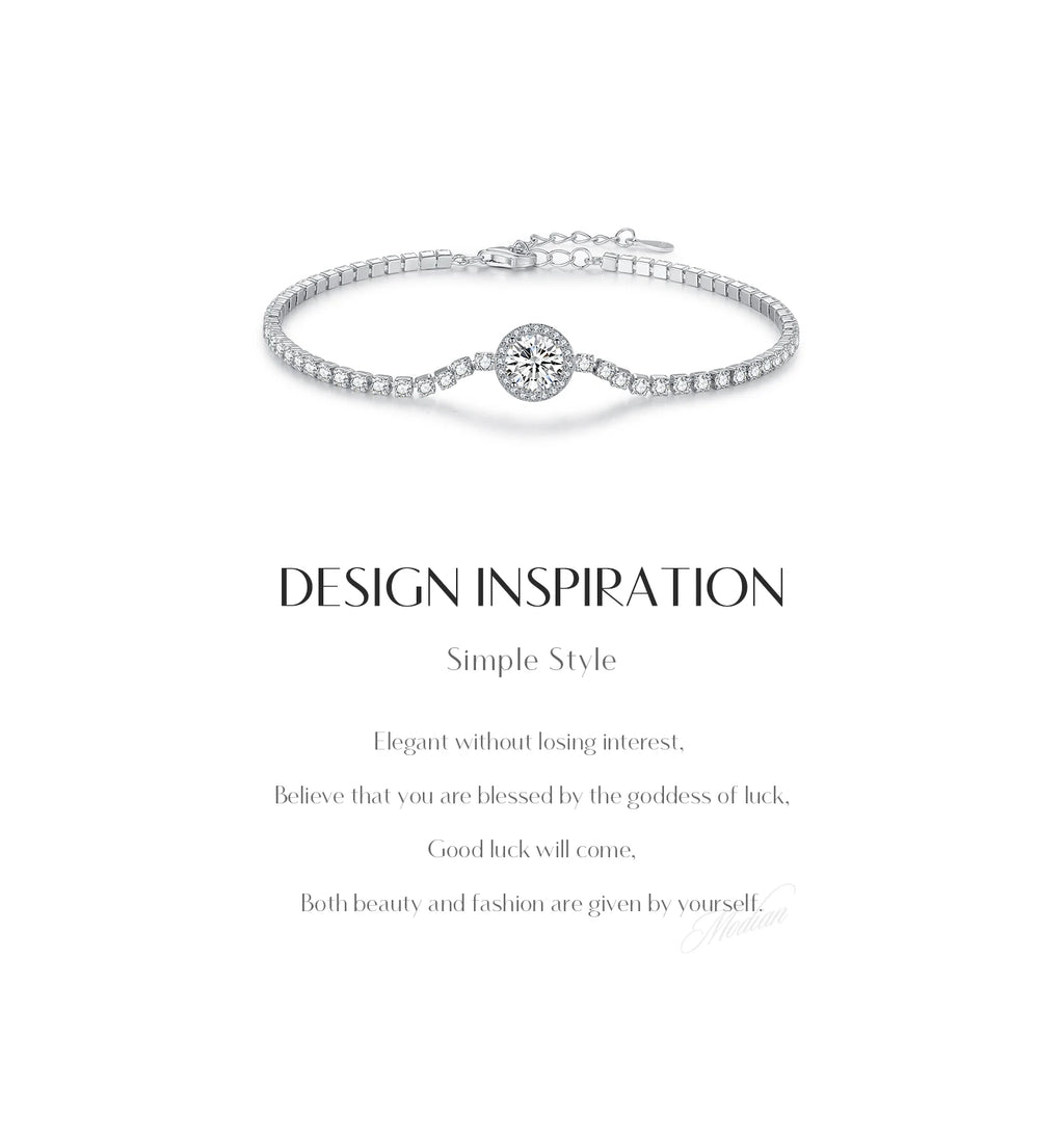 Halo Clear Cubic Zirconia Tennis Bracelets
