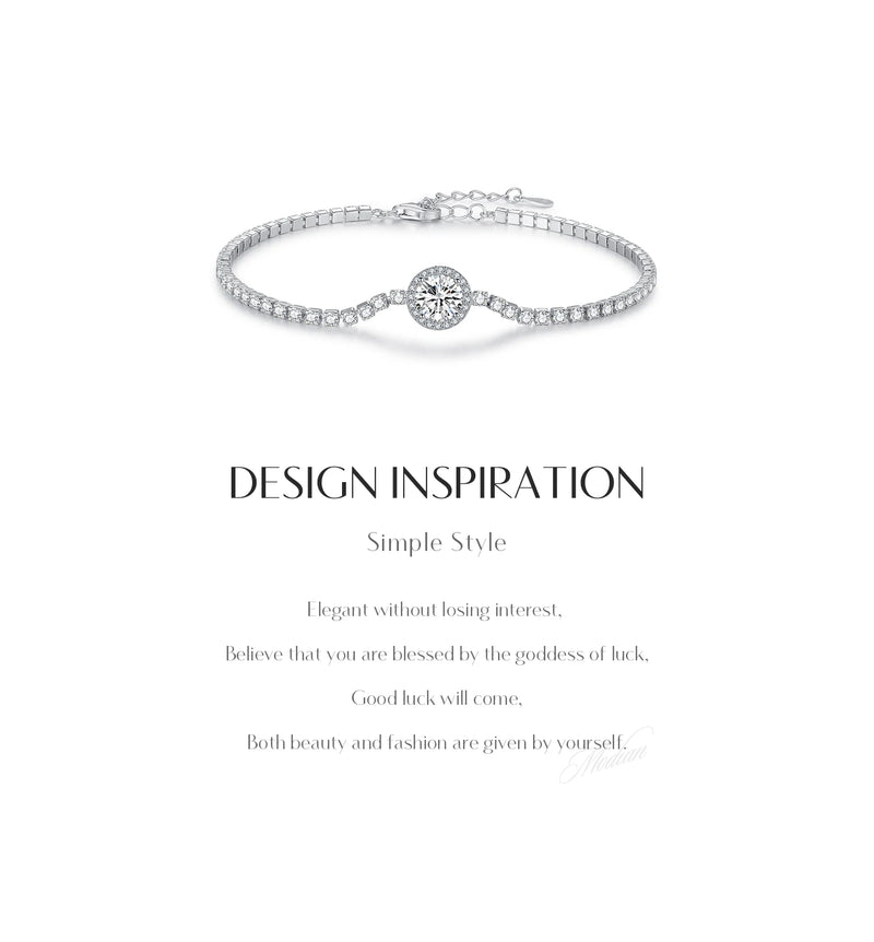 Halo Clear Cubic Zirconia Tennis Bracelets