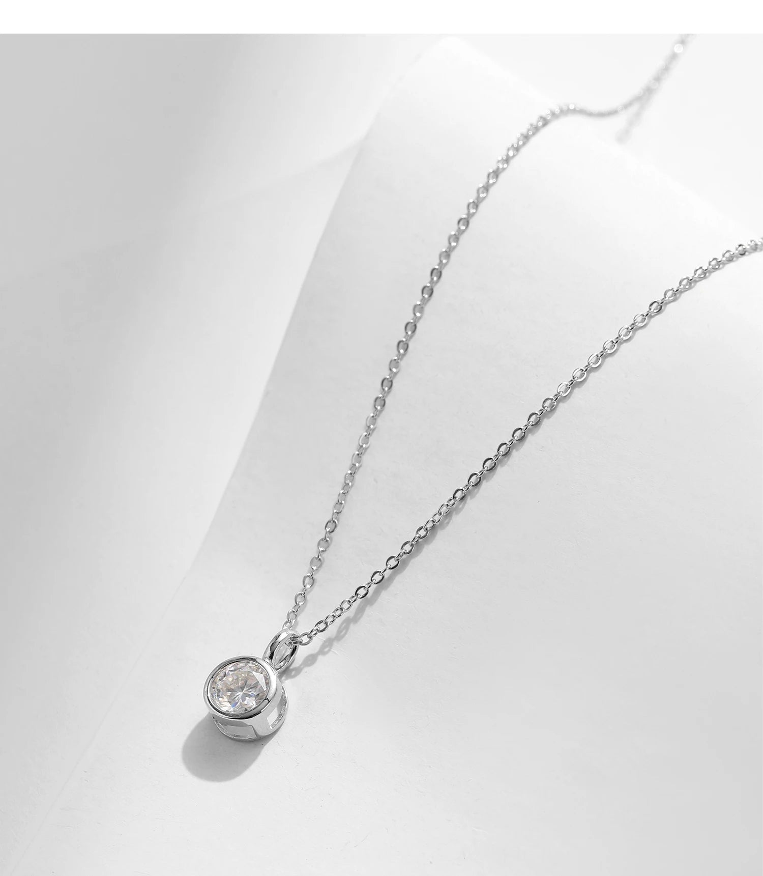 1 Carat D Color Moissanite Pendant