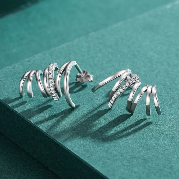 Geometric Line Earrings