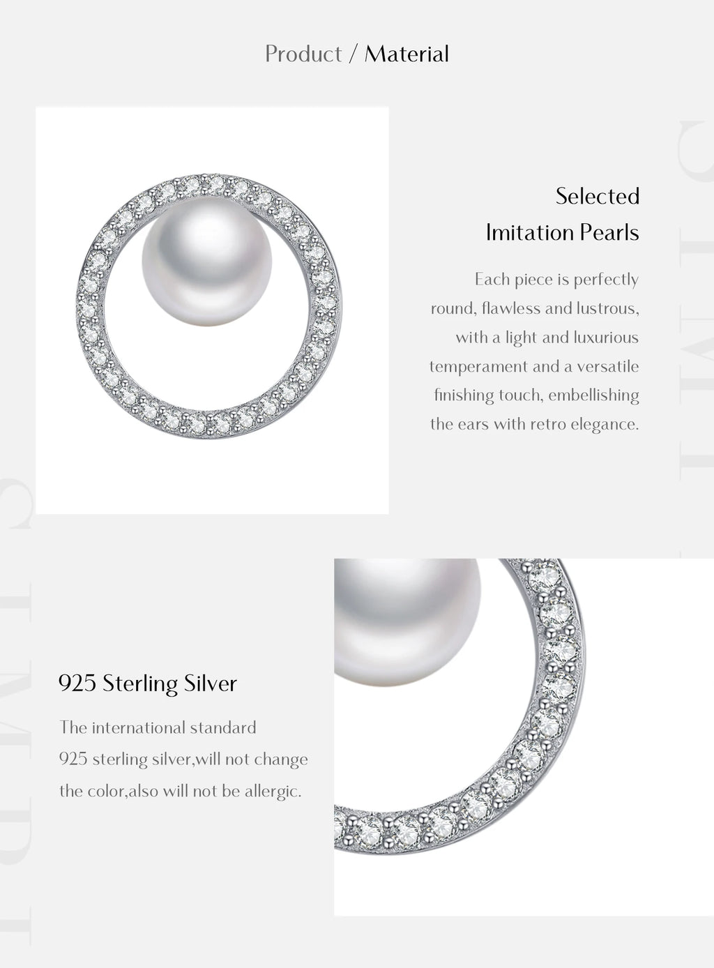 Crystal Pearl Stud Earrings