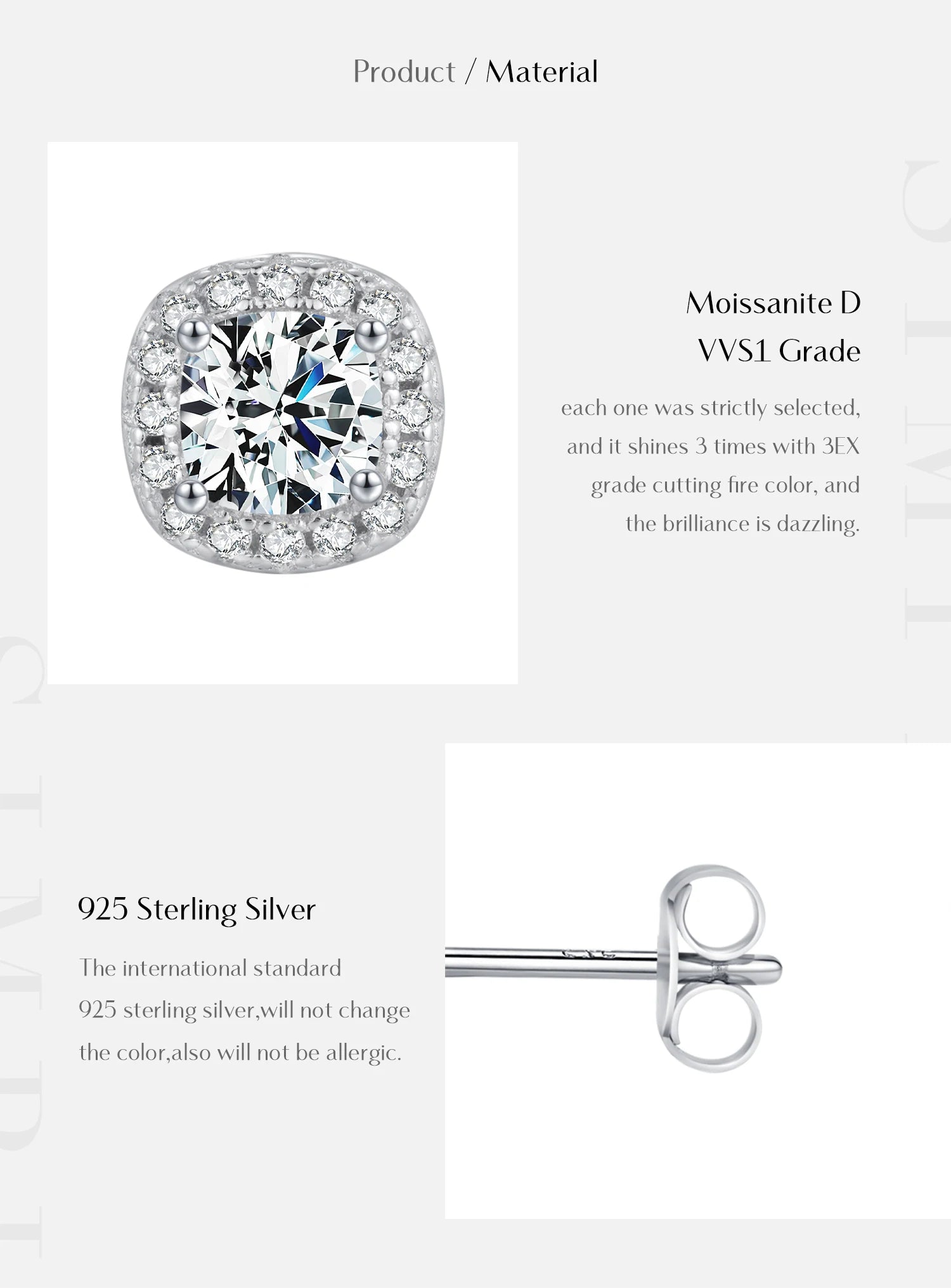 Moissanite Stud Earrings