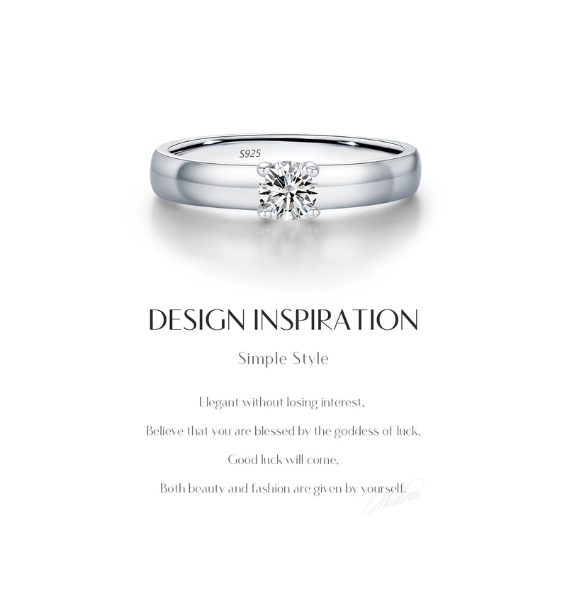 Round Moissanite Rings