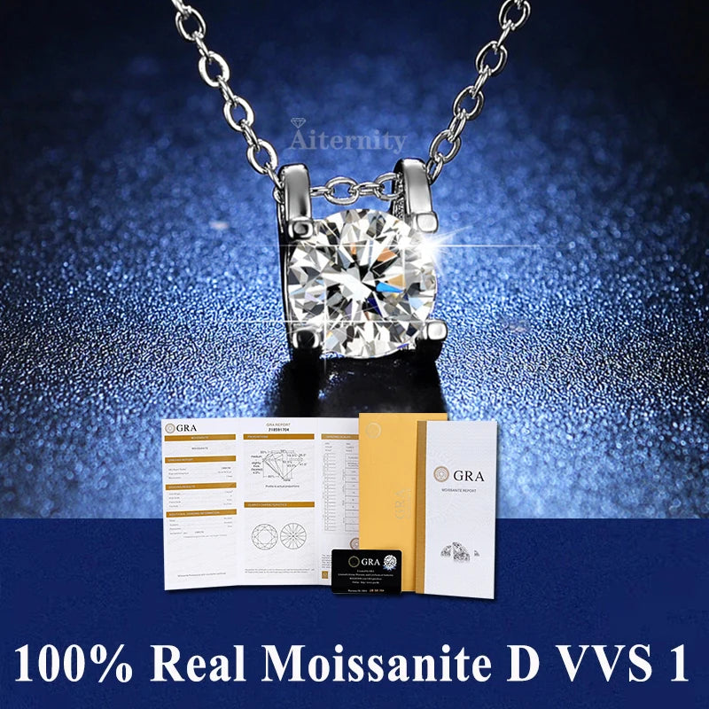 GRA Moissanite Pendant