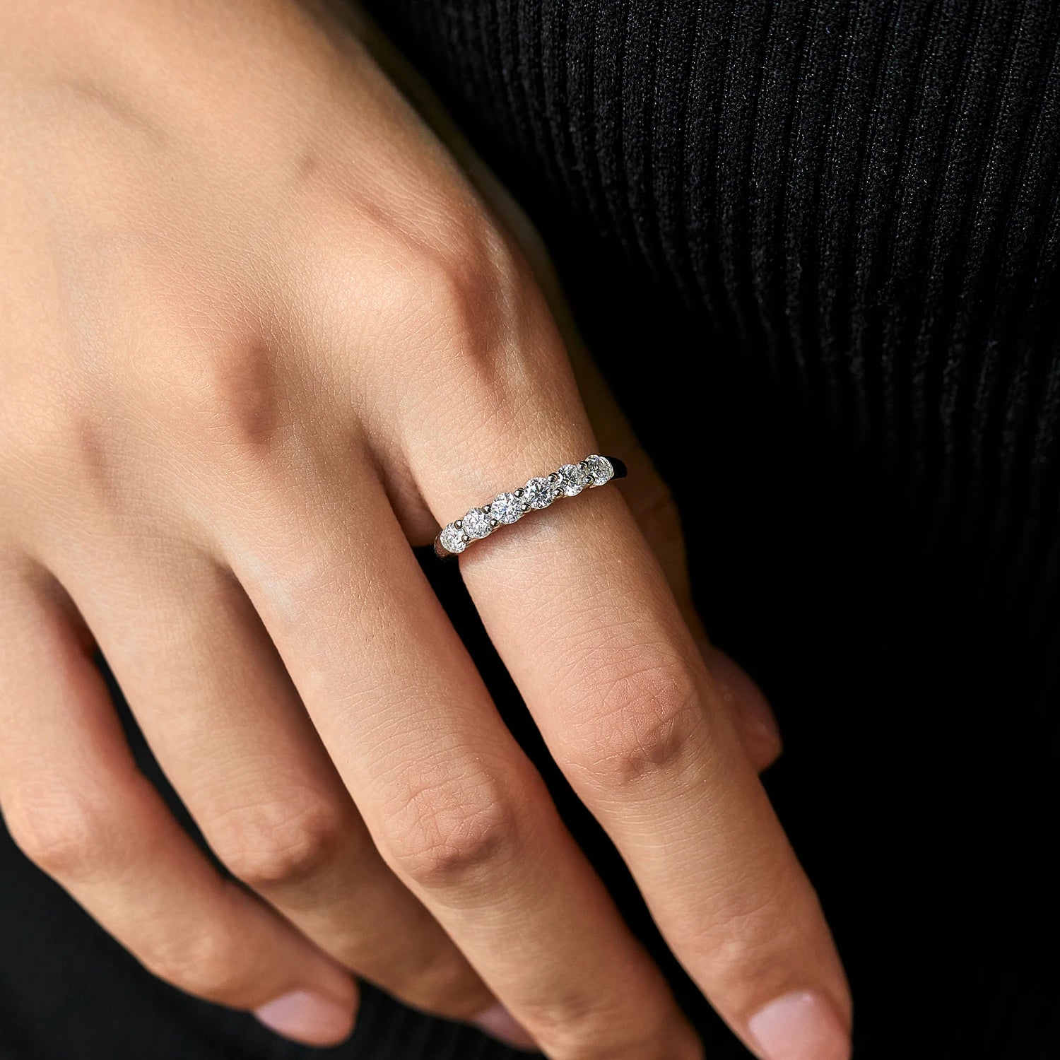 EX Round Moissanite Ring