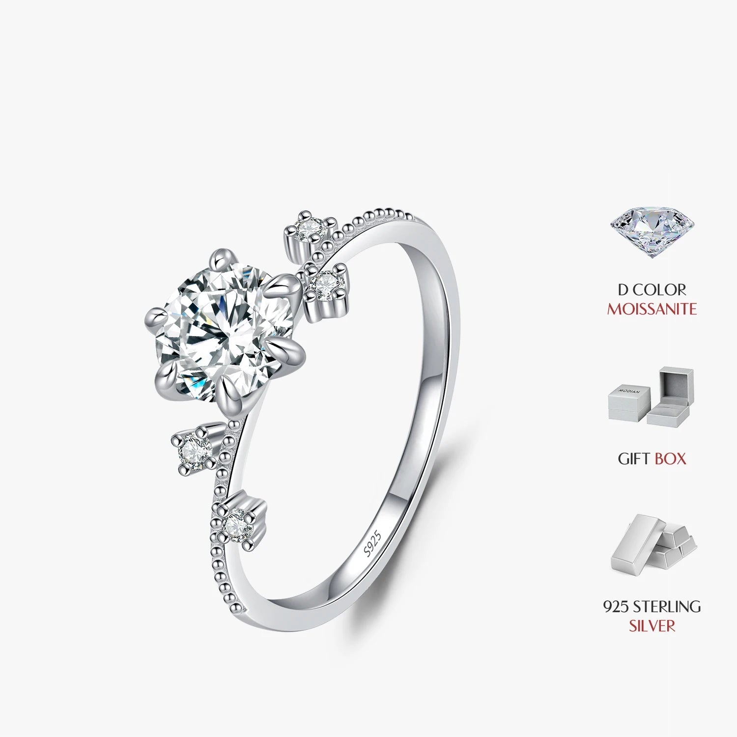 Flora Moissanite Ring