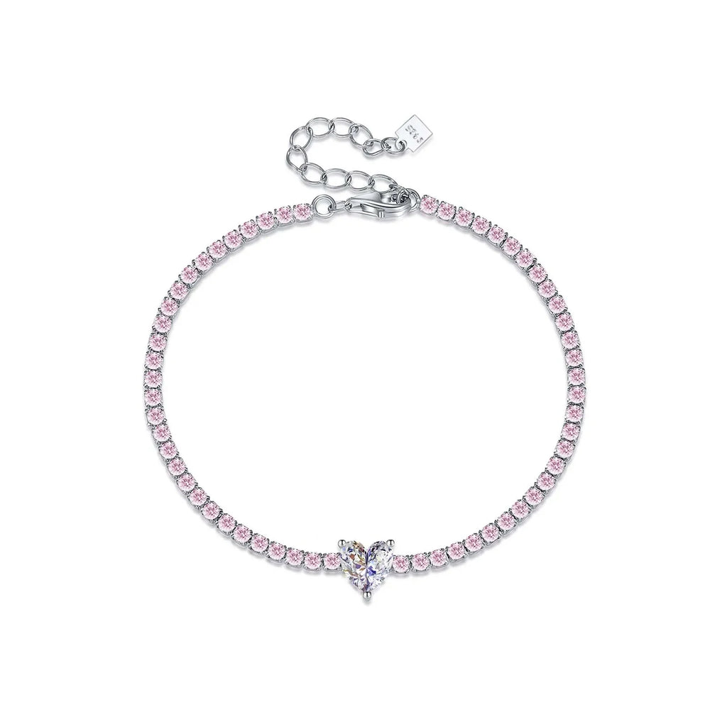 Collier ras du cou et bracelet en forme de cœur 