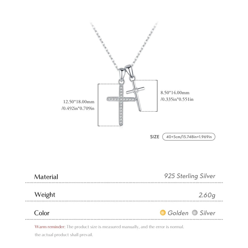 Double Cross Zircon Chain