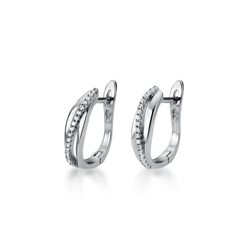 Geometric Twist Hoop Earrings