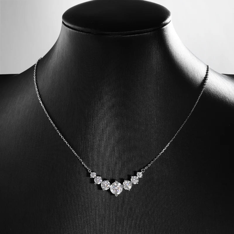 1.7 Carat Moissanite Diamond Pendant Necklace