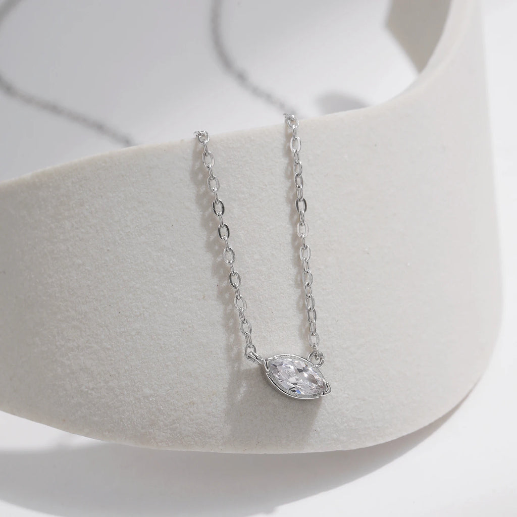 Silver Oblique Necklace