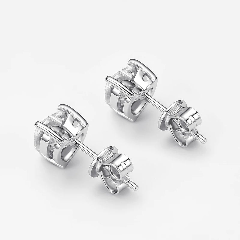 Heart Moissanite Earrings