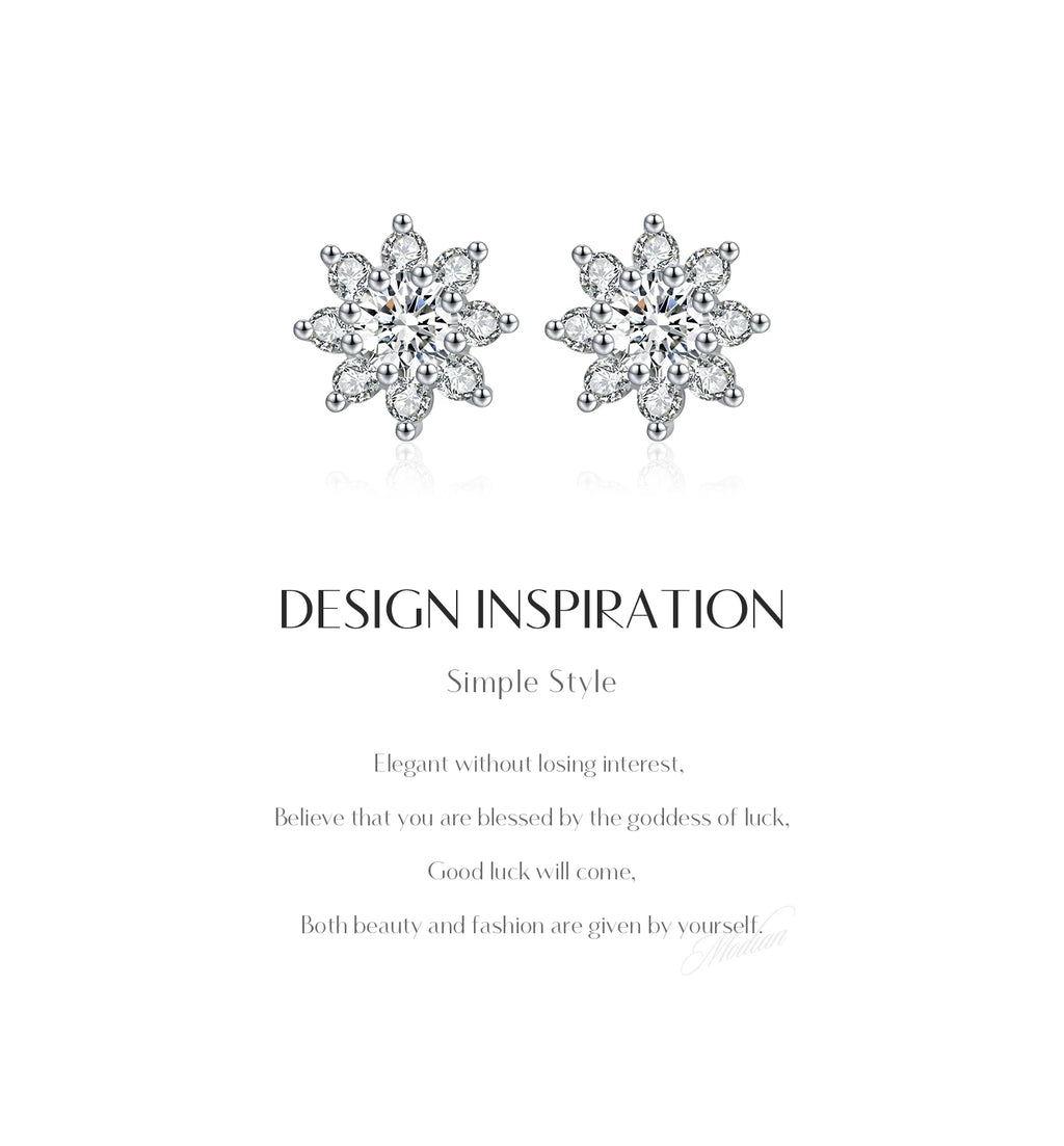 VVS1 D Color Moissanite Stud Earrings