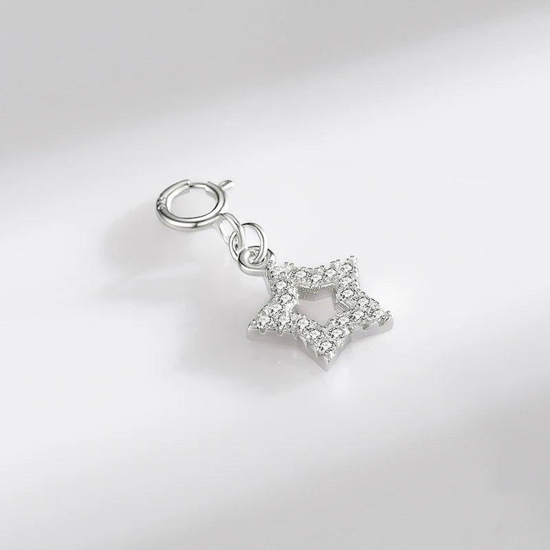 Small Pendant Sparkling Hollow Stars