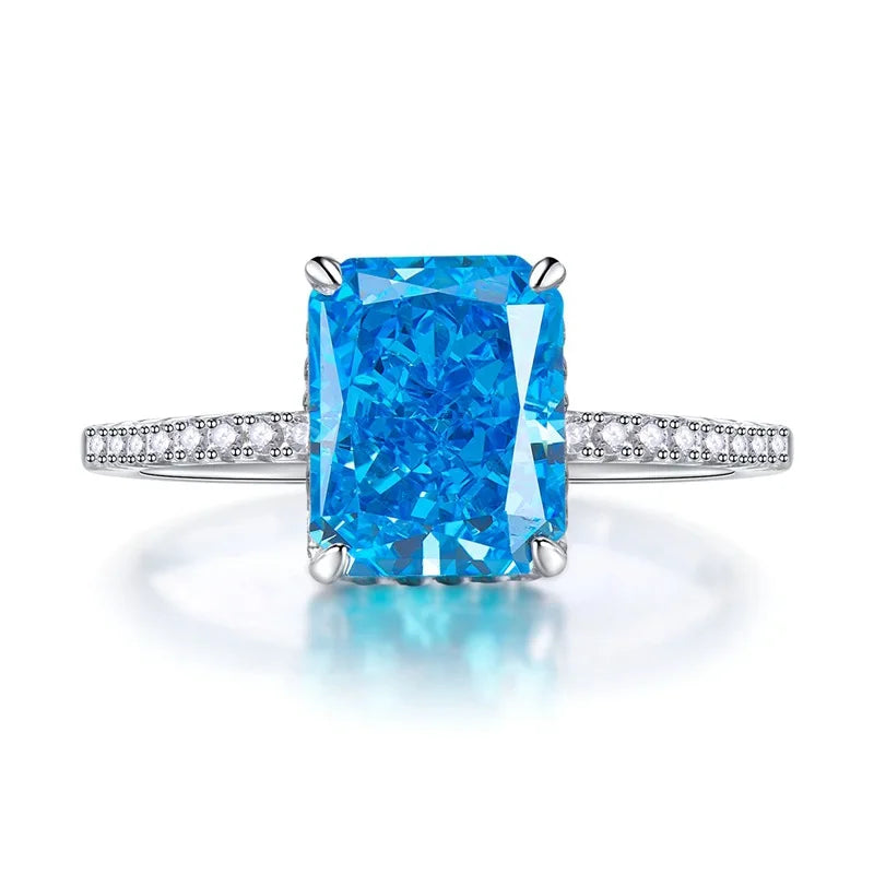 Aquamarine Cut Ring