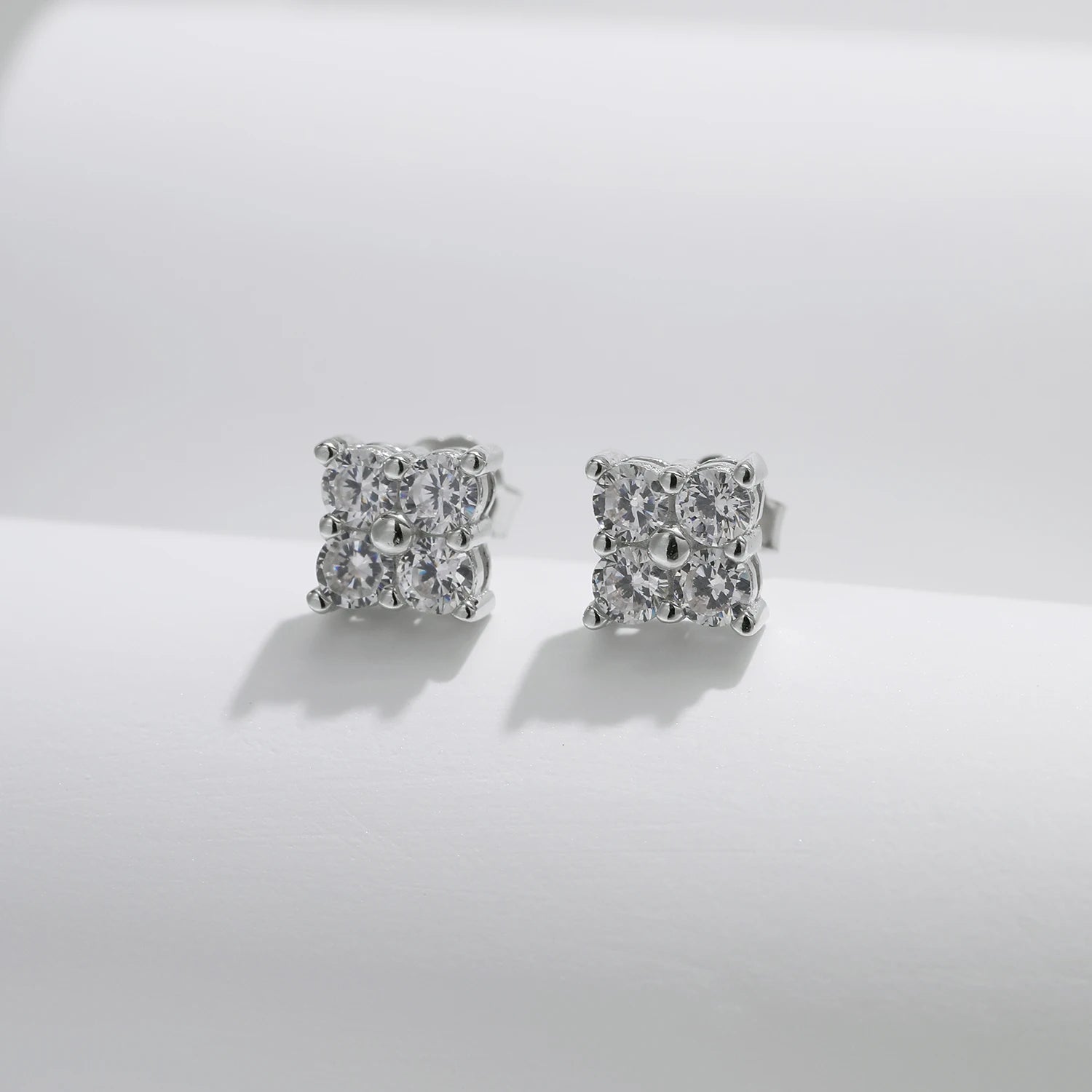 Moissanite Flower Earrings