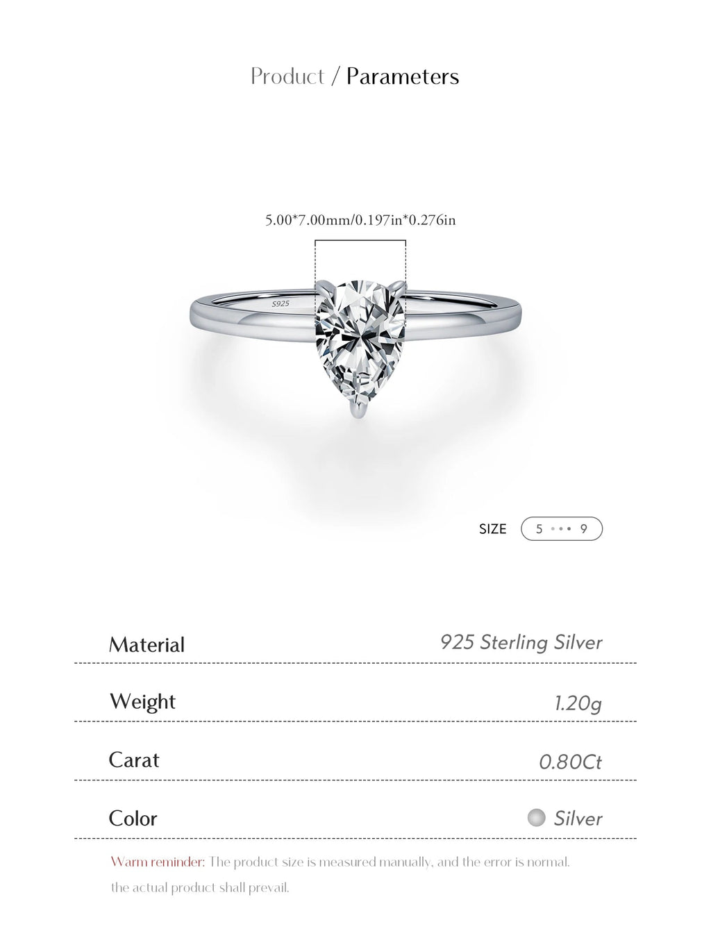 Pear Cut Moissanite Ring