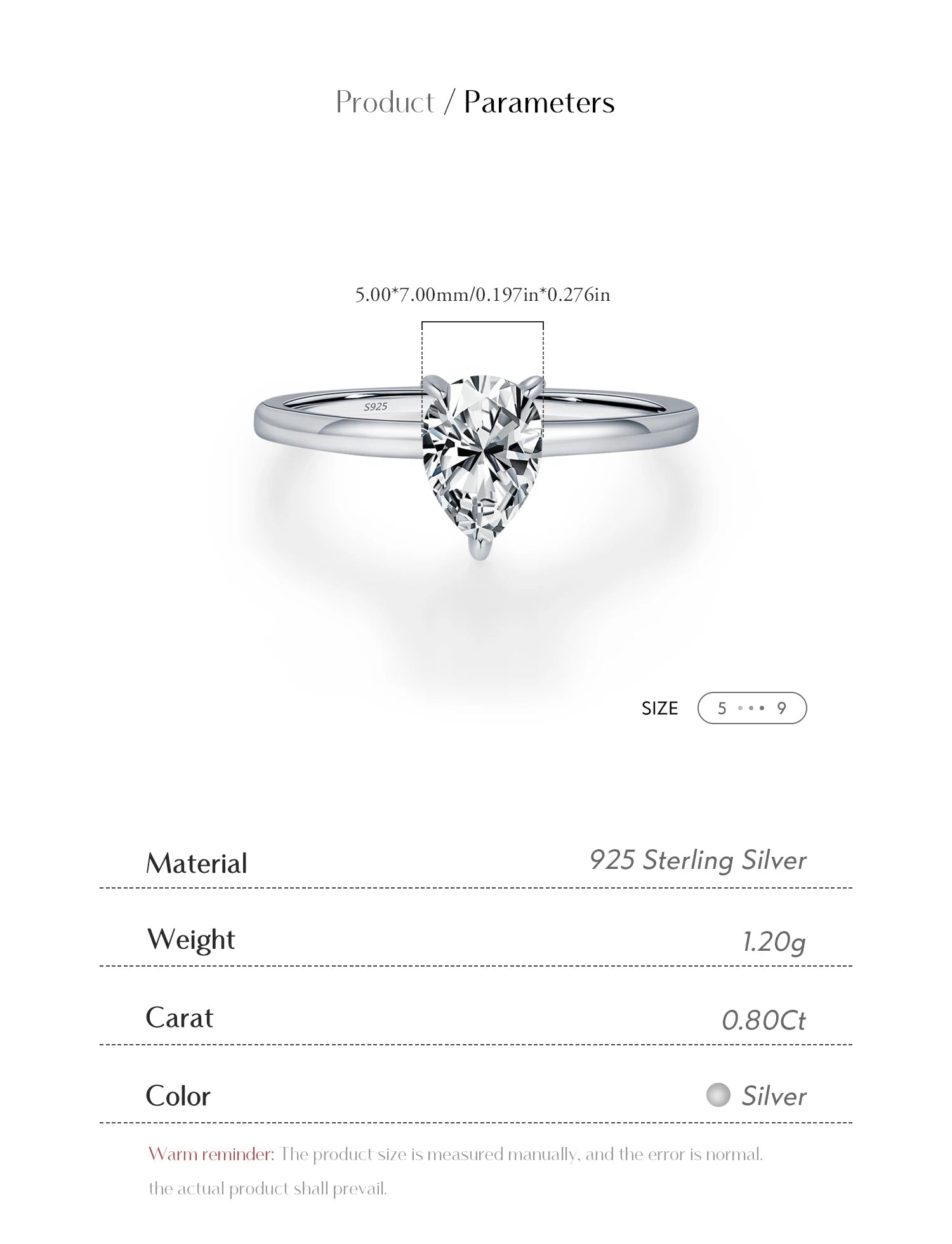 Pear Cut Moissanite Ring
