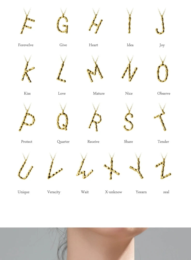 Simple 26 Letters Chain Necklace