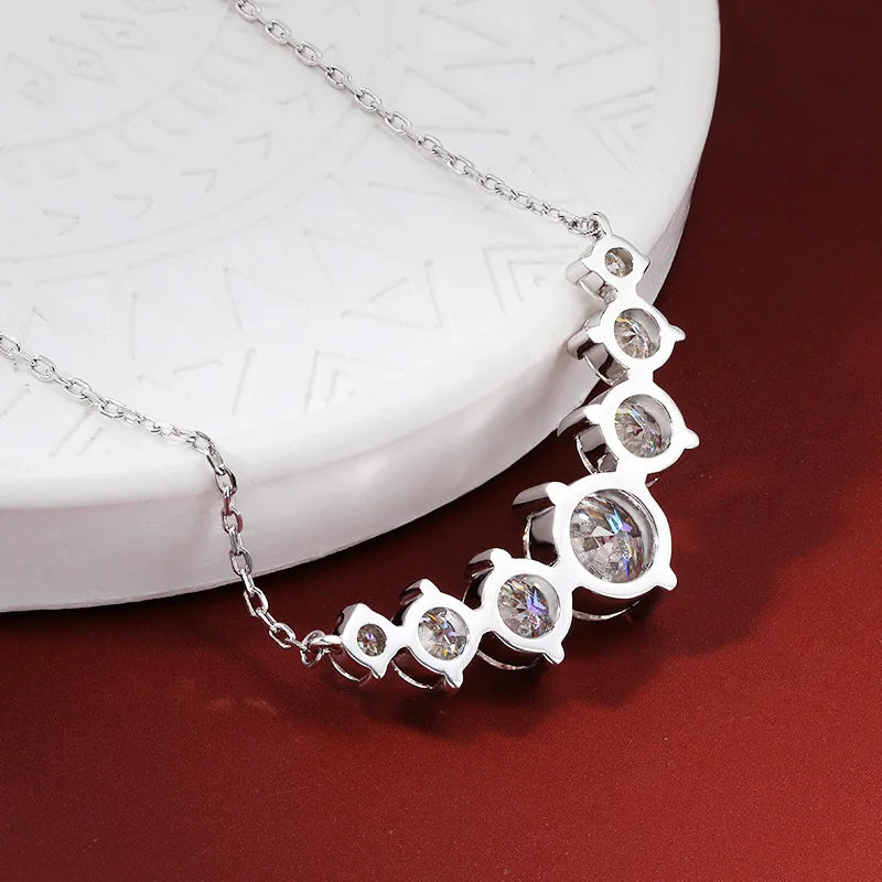 1.7 Carat Moissanite Diamond Pendant Necklace