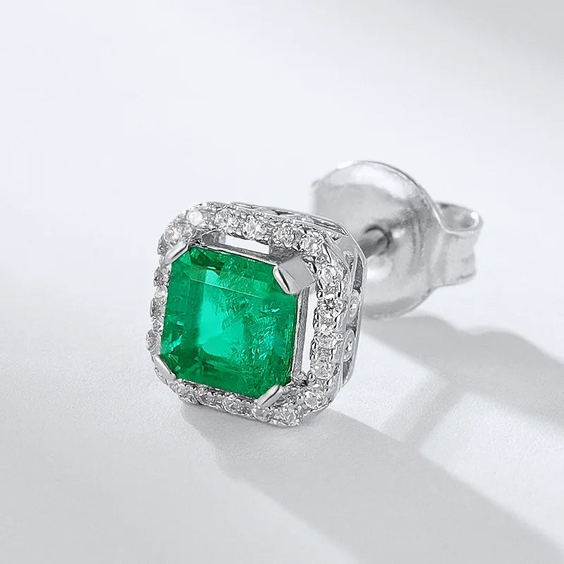 1CT Emerald Earrings