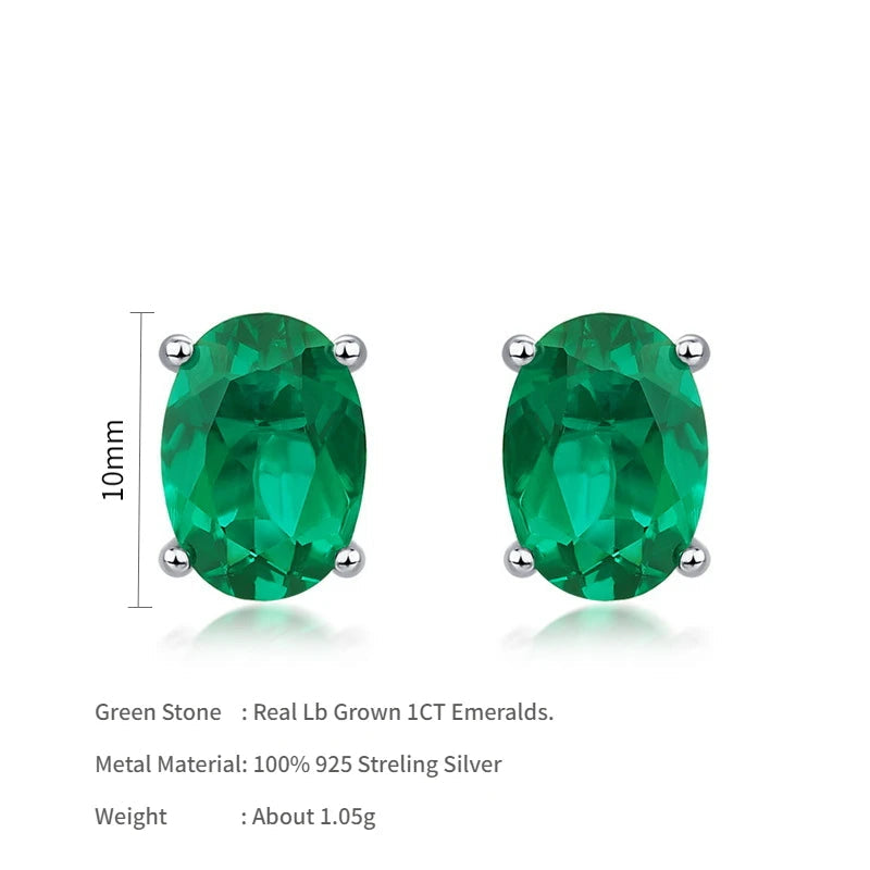 1CT Emerald Earrings