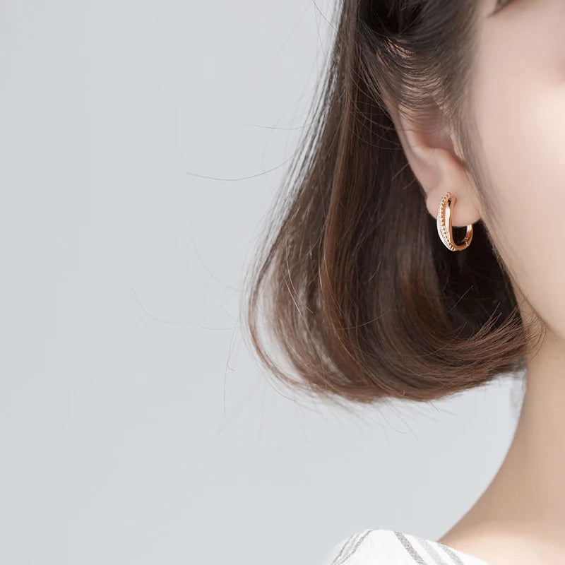 Geometric Twist Hoop Earrings