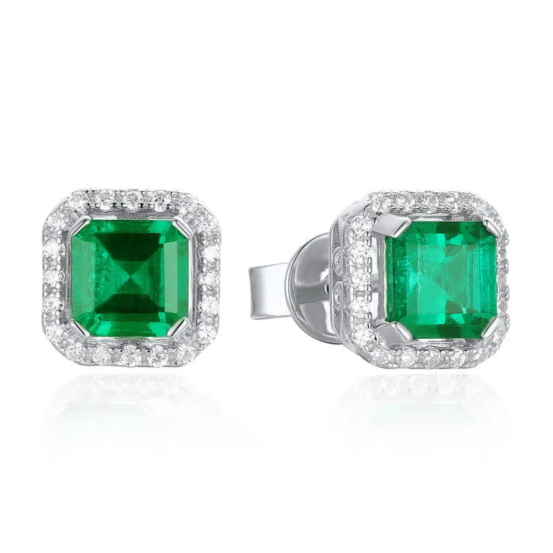 1CT Emerald Earrings