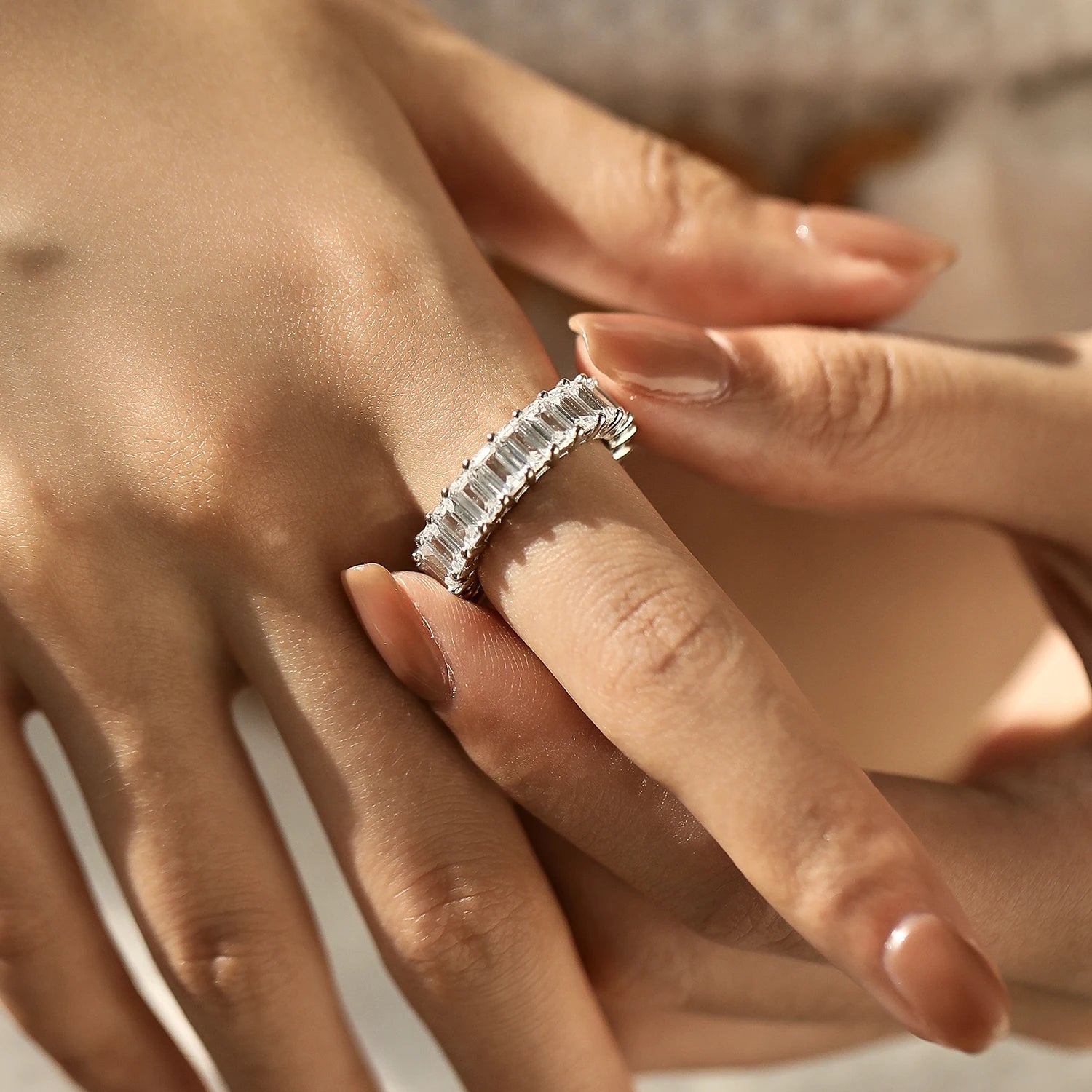 Emeralda Cut High Grade Zirconia Ring