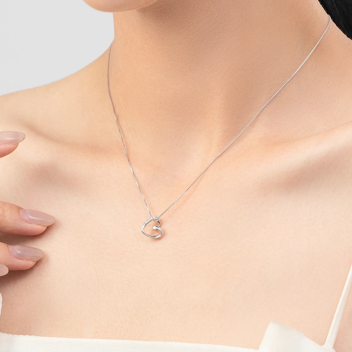 Pendentif cœur simple et romantique 