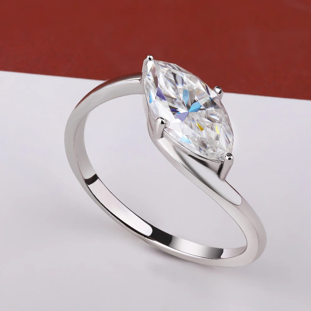 1/2CT Marquise Moissanite Ring
