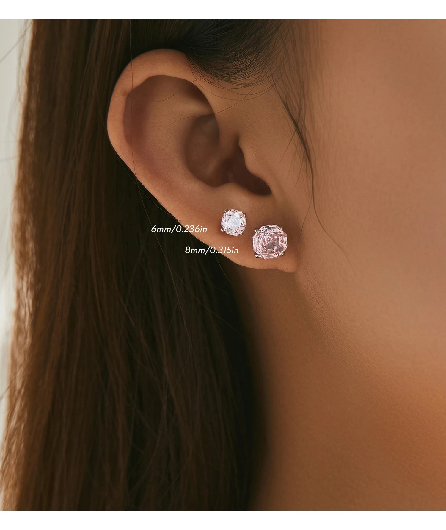 Polygon Multi-Color Rose Cut Cubic Zirconia