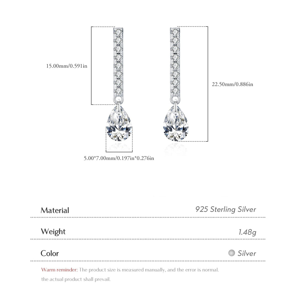 Stunning Water Drop Zircon Stud Earrings