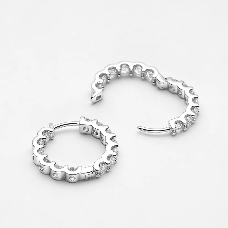 2.6ct Moissanite Earring Hoops