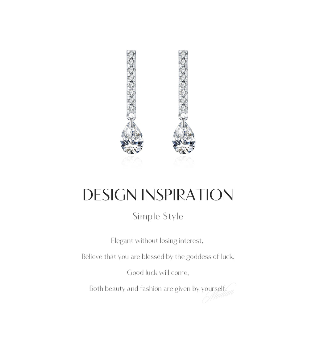 Stunning Water Drop Zircon Stud Earrings