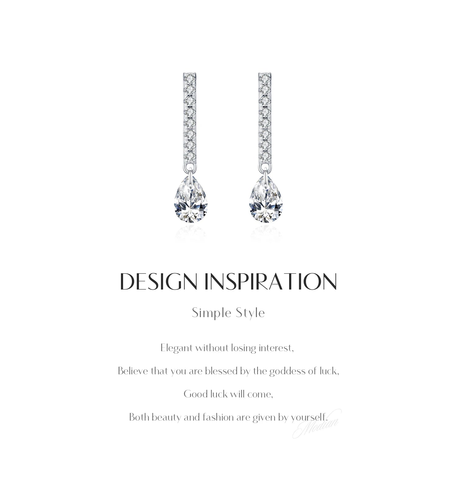 Stunning Water Drop Zircon Stud Earrings