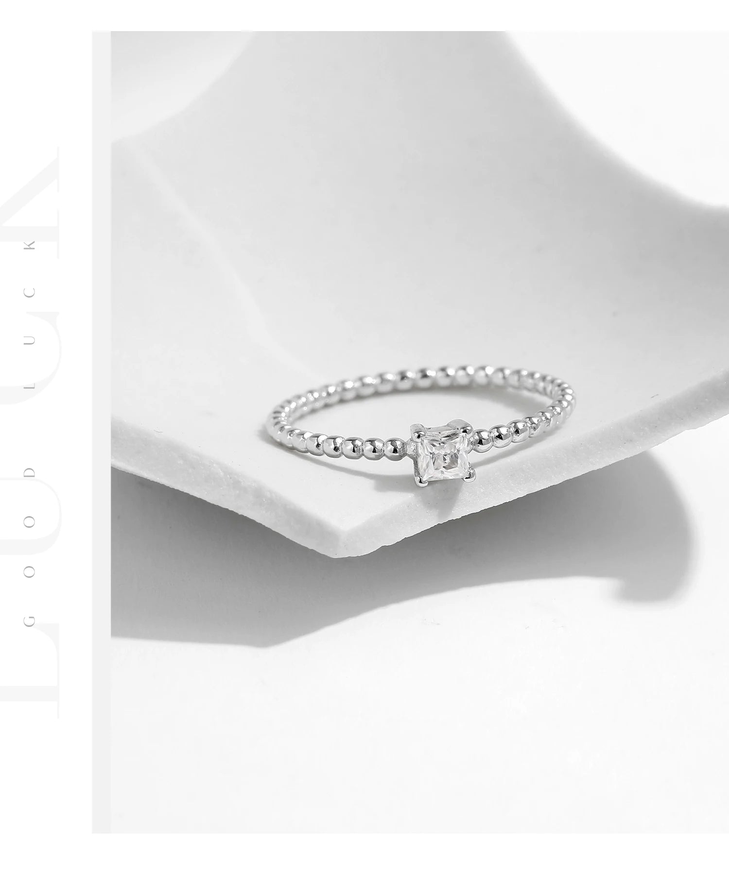 Geometric Shaped Moissanite Ring