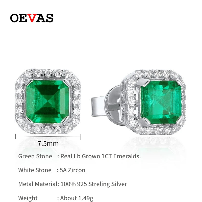 1CT Emerald Earrings