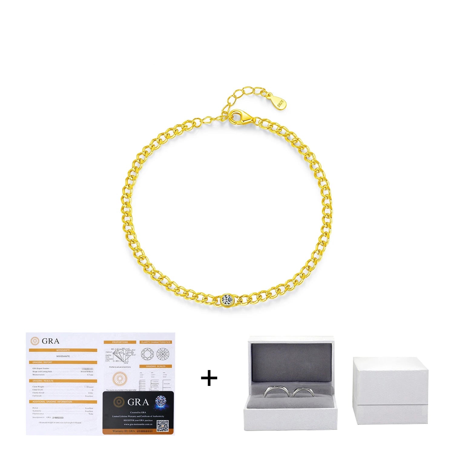 Cearl Round Moissanite Bracelets