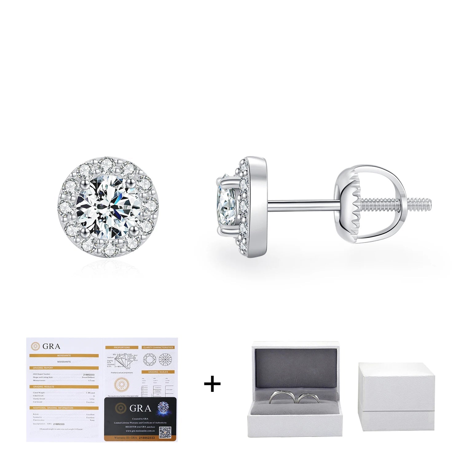 1.00CT Moissanite Earrings