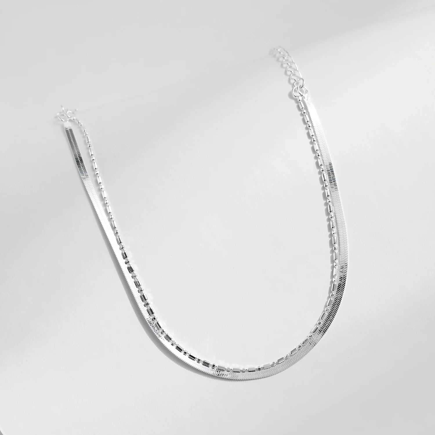 Double Layer Snake & Link Chain Bracelets