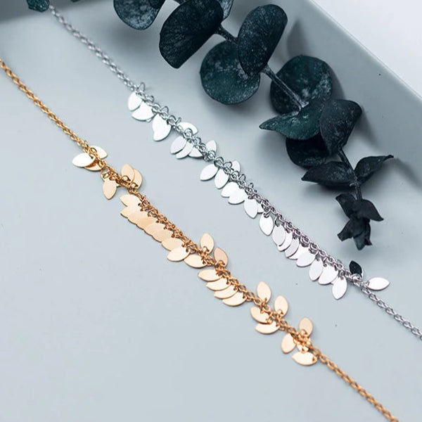 Oval Light Tassel Anklet