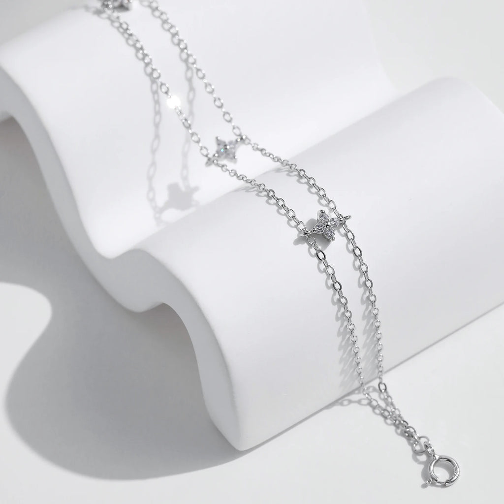 Double-layer Four Leaf Clover Bracelet