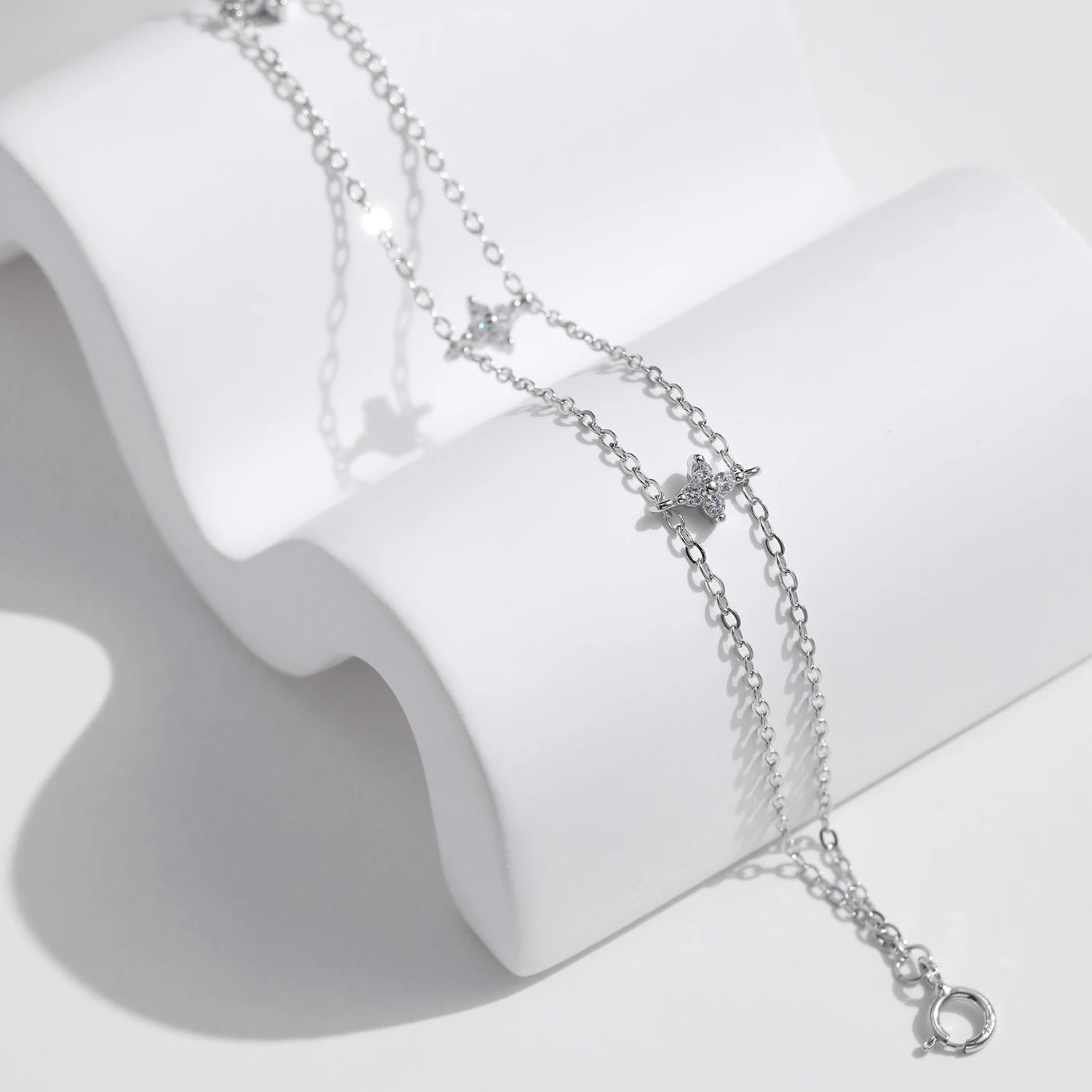 Double-layer Four Leaf Clover Bracelet