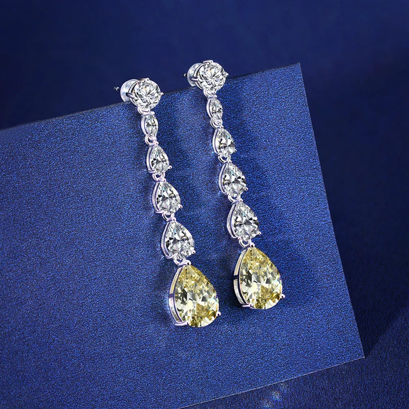 Yellow Water Drop Earrings