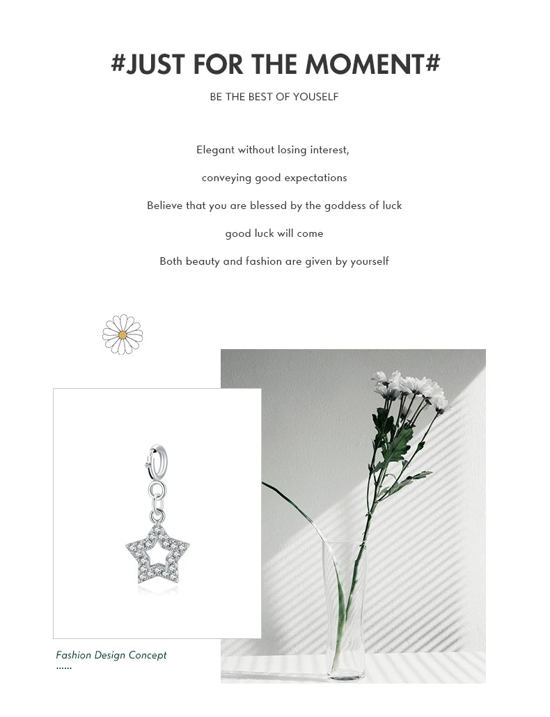 Small Pendant Sparkling Hollow Stars