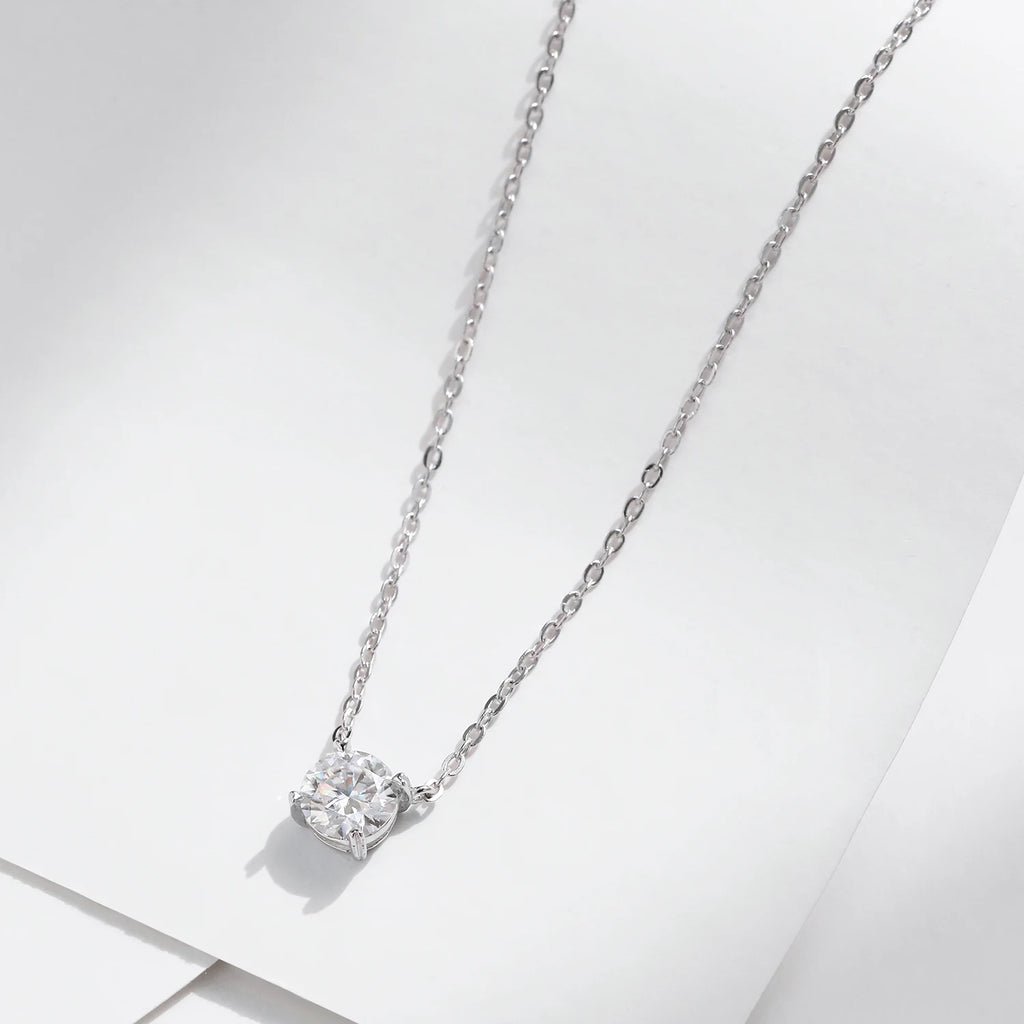 Colar moissanite Color 0.8CT Lab Diamond