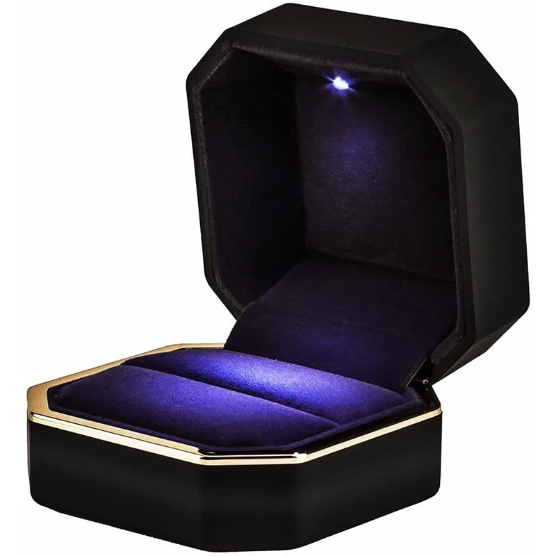 1 Pcs LED Jewelry Ring Box