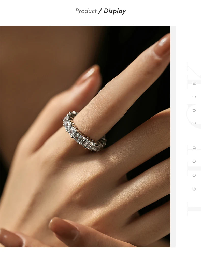 Emeralda Cut High Grade Zirconia Ring